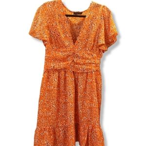 EUC Simple Flavor Orange Dress - Size M